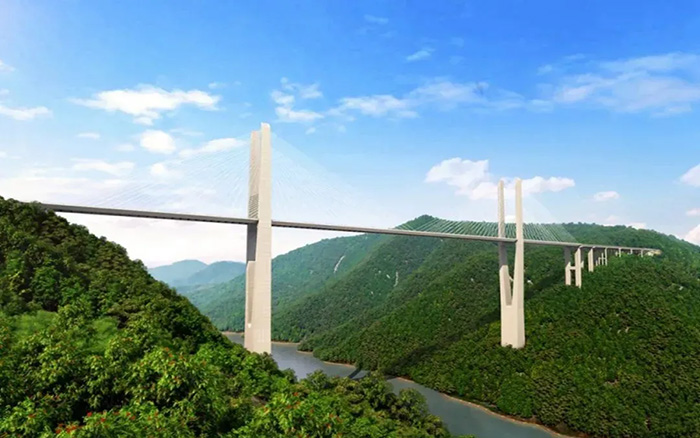 飞虹再起，华体会·官方版网站登录入口塔机助建黔东南第一高桥