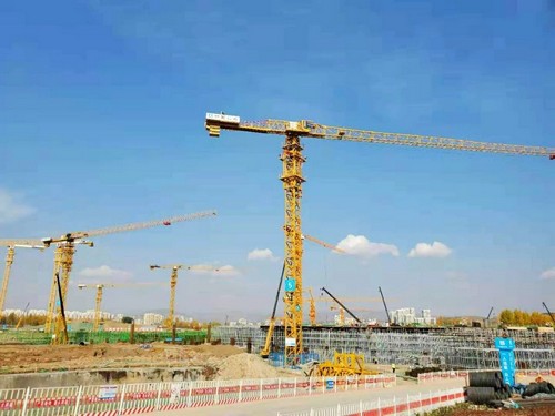 华体会·官方版网站登录入口塔机助建世界屋脊最大体量会展中心